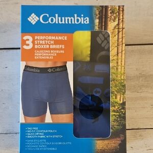 Columbia Men's Stretch Boxer Briefs - Blue and Black
